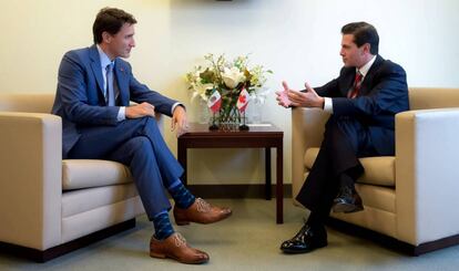 Trudeau y Peña Nieto, la semana pasada en Nueva York.