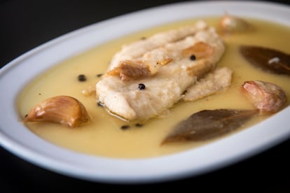 Lomo de palometa en escabeche, del restaurante Isamar (Madrid).