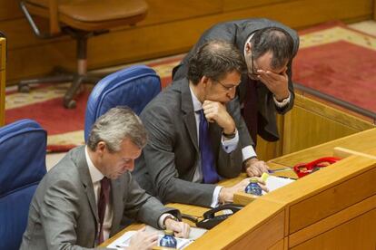 Feijóo durante el debate
