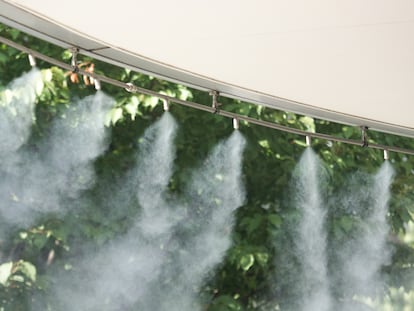 nebulizador, nebulizacion terraza, nebulizador de agua, difusor de agua, ¿Cómo funciona nebulizador terraza?, ¿Cómo enfriar una terraza?, Nebulizador terraza Amazon