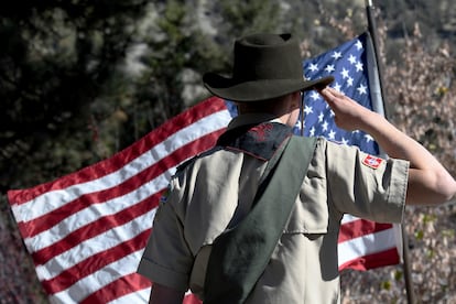 Un niño de los Boy Scouts