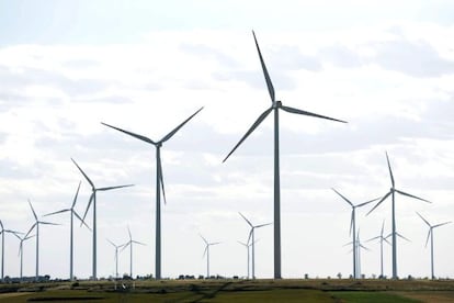 A wind farm in Valladolid province.