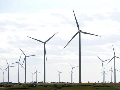 A wind farm in Valladolid province.