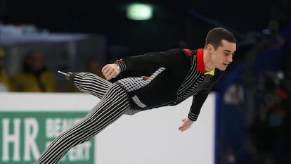 El patinador Javier Fernández, en uno de los campeonatos de Europa en los que participó.