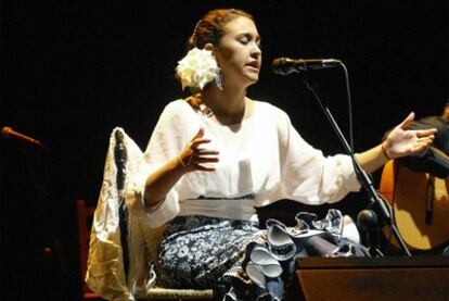 La granadina Ana Monchón, durante su actuación.