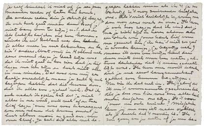 Carta de Piet Mondrian escrita en 1919 a su novia.