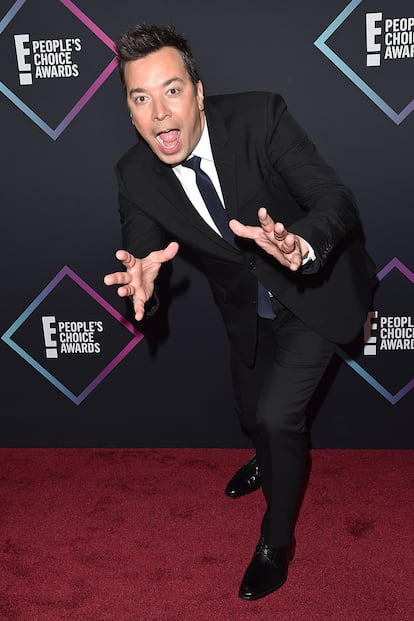 El famoso presentador y humorista Jimmy Fallon. Su programa, The Tonight Show Starring Jimmy Fallon, se llevó el premio a mejor talk show 2018.