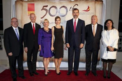 Don Felipe y doña Letizia a su llegada a la recepción.