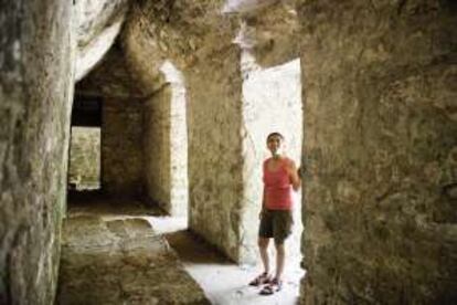 Ruinas del yacimiento de Yaxchilán (México), junto al río Usumacinta.