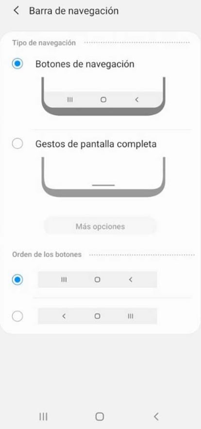Gestos para la navegación en los Samsung Galaxy