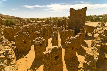 Las ruinas de la ciudad antigua de Ouadane.