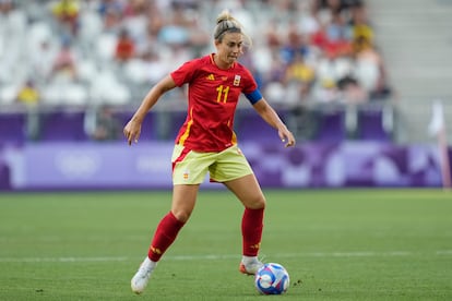 Alexia Putellas durante el partido de semifinales entre España y Brasil.