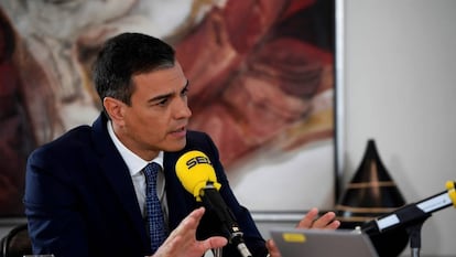 Pedro Sánchez during Monday’s radio interview.