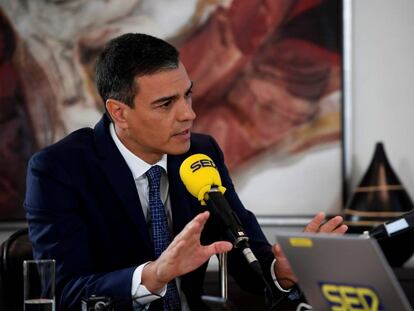 Pedro Sánchez during Monday’s radio interview.