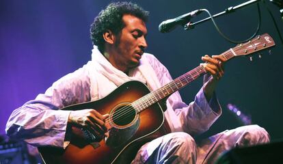 Omara Moctar, Bombino, durante un concierto en Athens, Georgia ,el pasado marzo.