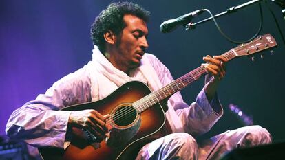 Omara Moctar, Bombino, durante un concierto en Athens, Georgia ,el pasado marzo.