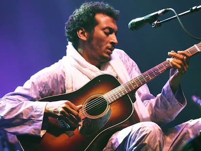 Omara Moctar, Bombino, durante un concierto en Athens, Georgia ,el pasado marzo.