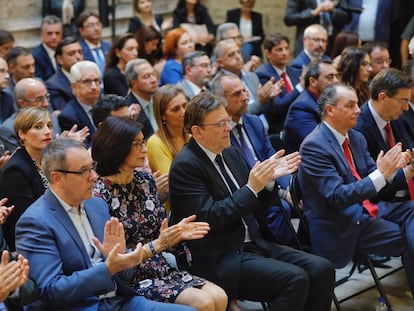 El presidente de la Generalitat durante el acto en el Palau.