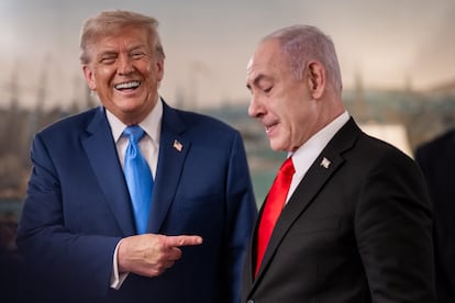 Donald Trump y Benjamin Netanyahu, el 7 de julio en Washington.