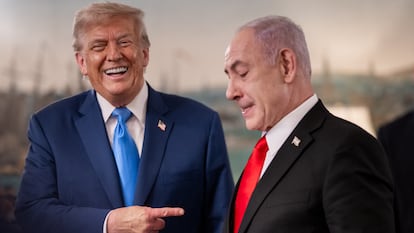 Donald Trump y Benjamin Netanyahu, el 7 de julio en Washington.