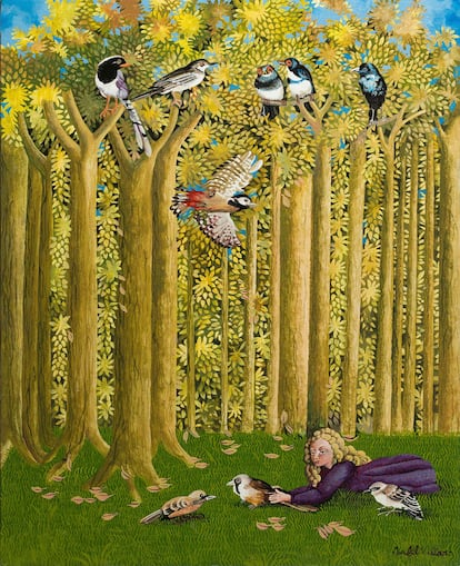 'El bosque en otoño' (2023), de Isabel Villar, en una imagen cedida por la galería Fernández-Braso.