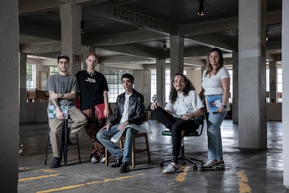 Gabino Azuela, Jackie Crespo, Santiago Martínez,  Rodrigo Alarcón y Lucía Alarcón, en Laguna, Ciudad de México el 1 de julio del 2025.