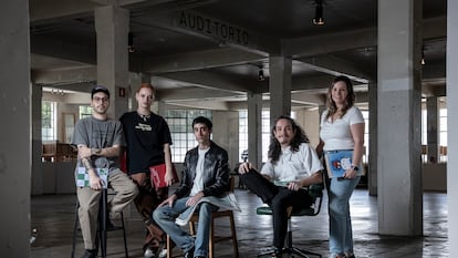 Gabino Azuela, Jackie Crespo, Santiago Martínez, Rodrigo Alarcón y Lucía Alarcón, en Laguna, Ciudad de México el 1 de julio del 2025.