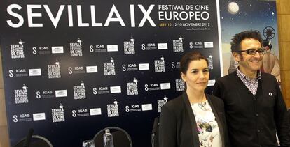 La actriz Laila Marull parte jurado del Festival de Cine Europeo de Sevilla, junto al director del certamen, Jos&eacute; Luis Cienfuegos.