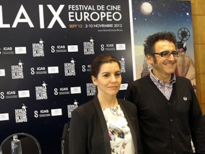 La actriz Laila Marull parte jurado del Festival de Cine Europeo de Sevilla, junto al director del certamen, Jos&eacute; Luis Cienfuegos.