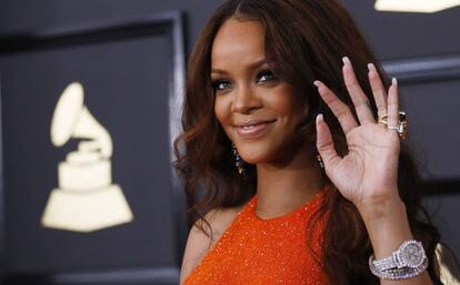 Rihanna, durante la gala de los premios Grammy 2017.