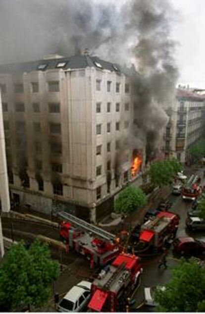 Incendio en el edificio de la calle Maldonado nº8.