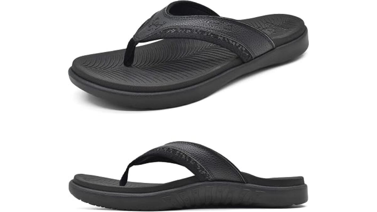 Chanclas ortopédicas para hombre con soporte de arco.