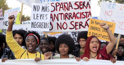 Manifestación antirracista del pasado 12 de noviembre en Madrid.