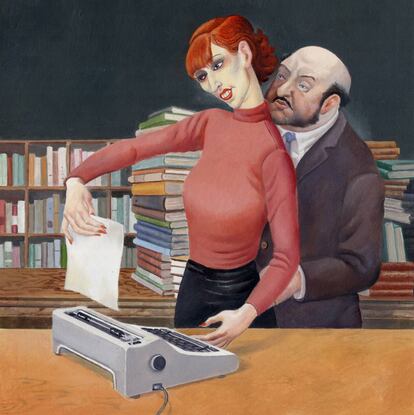 Ilustración de Federico Delicado para El librero, de Roald Dahl (Nórdica).