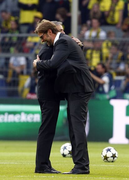 Jürgen Klopp y José Mourinho, antes del encuentro.