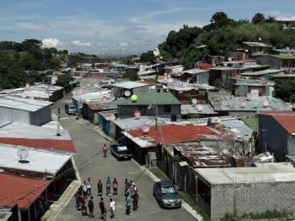 A view of the poor La Carpio neighborhood in Costa Rica.