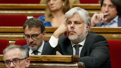 El presidente de Junts, Albert Batet, en un pleno en el Parlament el 27 de septiembre.