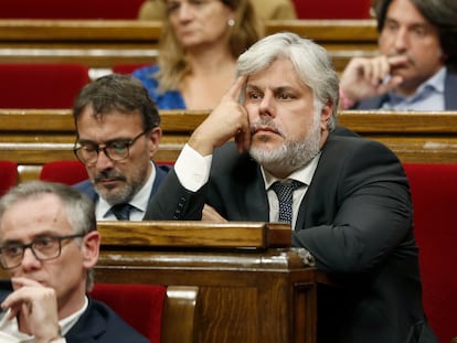 El portavoz de Junts, Albert Batet, durante la segunda jornada del debate de política general.