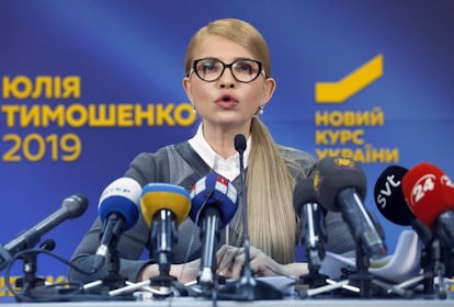 Timoshenko, en una conferencia de prensa en Kiev.