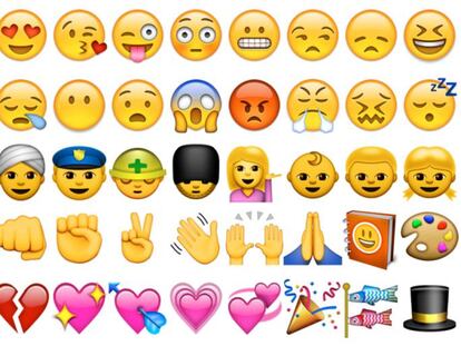 Imagen de una parte del lenguaje &#039;emoji&#039;.