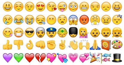 Imagen de una parte del lenguaje &#039;emoji&#039;.