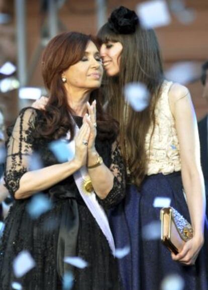 Cristina Fernandez de Kirchner, con su hija Florencia.