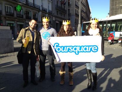 Seguidores de FourSquare en Madrid.