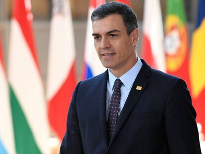 El presidente del Gobierno en funciones, Pedro Sánchez, este martes en la cumbre en Bruselas.
