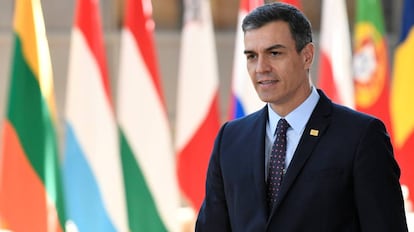 El presidente del Gobierno en funciones, Pedro Sánchez, este martes en la cumbre en Bruselas.