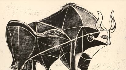 Toro de 1945 de Picasso.