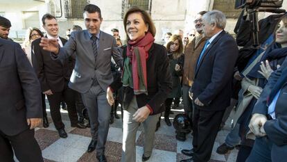 La ministra de Defensa, presidenta del PP en Castilla-La Mancha y secretaria general de esta formación a nivel nacional, María Dolores de Cospedal.