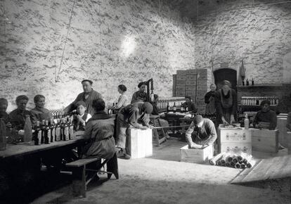 Embalaje de botellas en Marqués de Riscal.