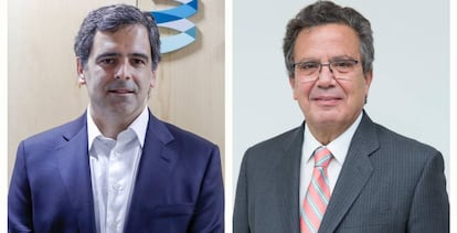 Javier García del Río, anterior presidente de Sareb (izquierda), y Javier Torres, su sucesor.