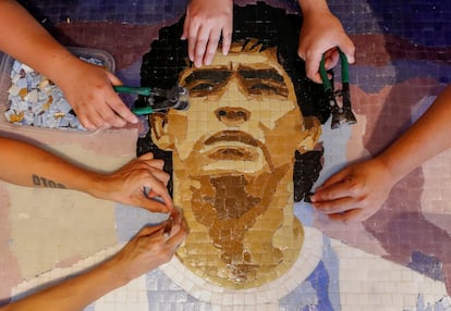 Mosaico de Maradona en Buenos Aires